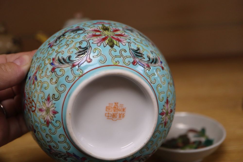 A group of Chinese famille rose ceramics